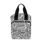Grey And White Aztec Pattern Print Bible Tote Bag