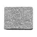 Grey And White Aztec Pattern Print Bifold Wallet