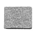 Grey And White Aztec Pattern Print Bifold Wallet