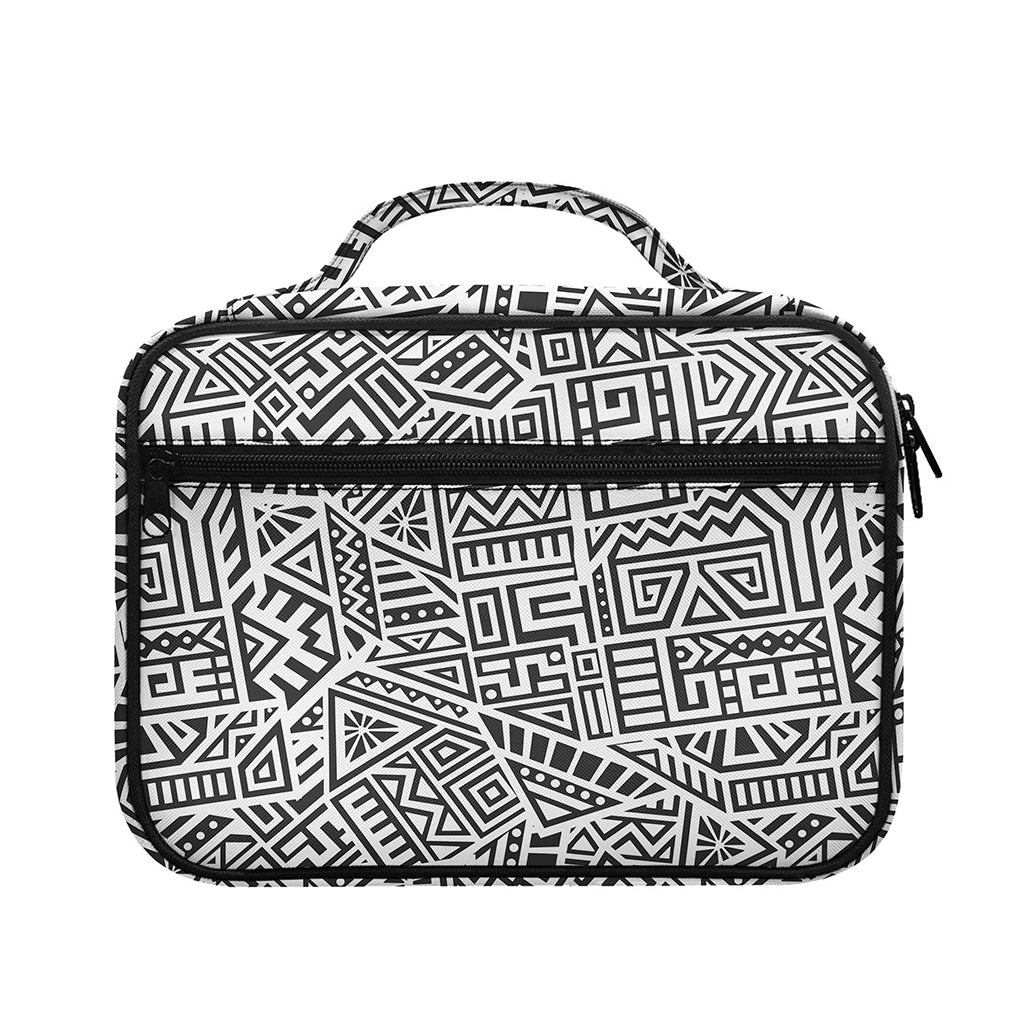 Grey And White Aztec Pattern Print Briefcase Bible Bag