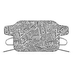 Grey And White Aztec Pattern Print Car Windshield Snow Cover