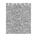 Grey And White Aztec Pattern Print Curtain