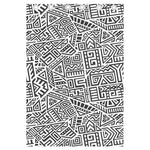 Grey And White Aztec Pattern Print Curtain