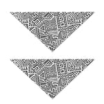 Grey And White Aztec Pattern Print Dog Bandana