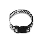Grey And White Aztec Pattern Print Dog Collar