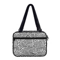 Grey And White Aztec Pattern Print Double Strap Bible Bag