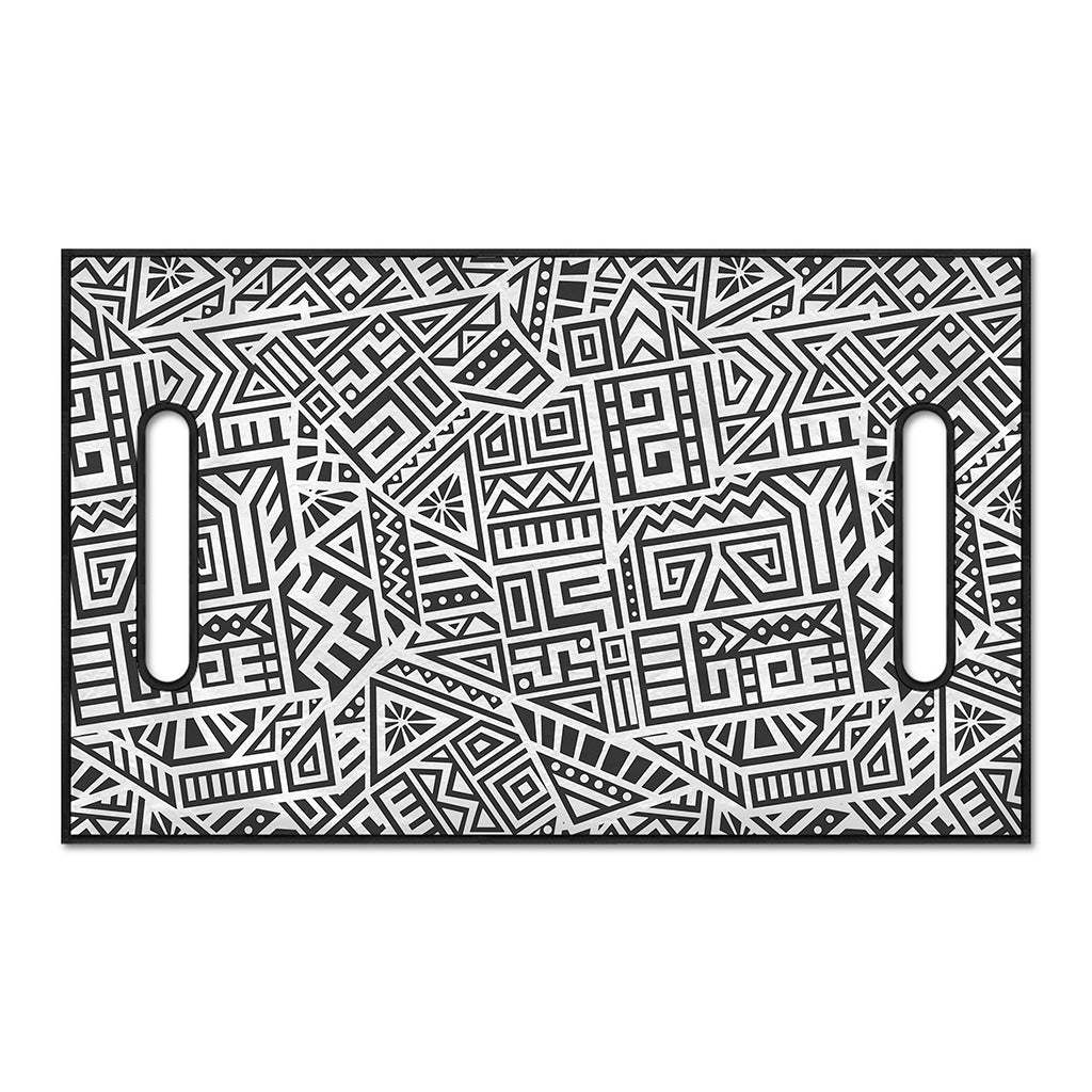 Grey And White Aztec Pattern Print Golf Cart Seat Cover