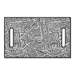 Grey And White Aztec Pattern Print Golf Cart Seat Cover