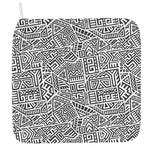 Grey And White Aztec Pattern Print Hand Towel