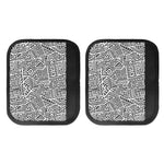 Grey And White Aztec Pattern Print Handle Covers
