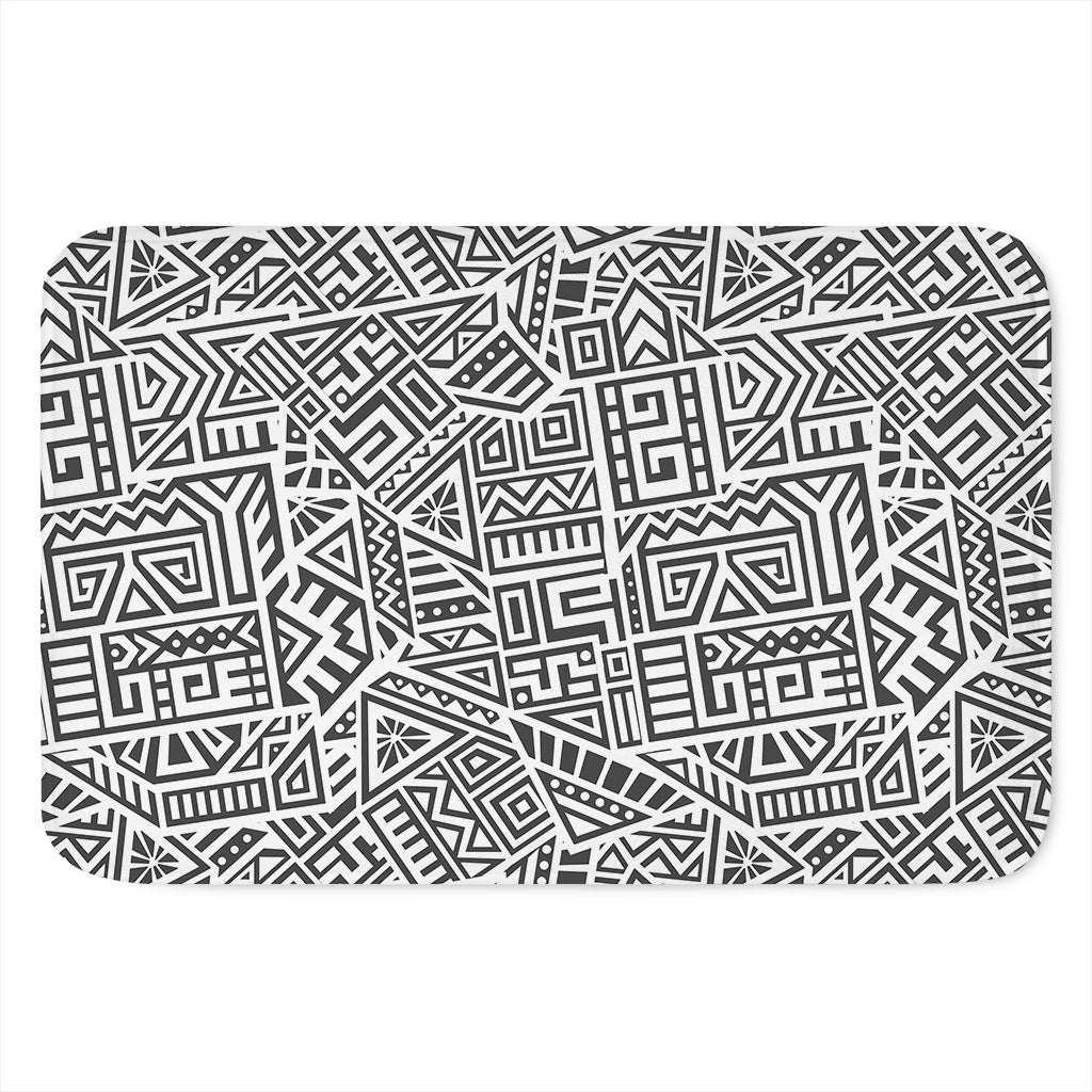 Grey And White Aztec Pattern Print Indoor Door Mat