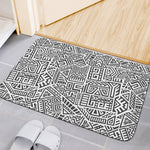 Grey And White Aztec Pattern Print Indoor Door Mat