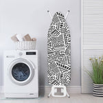 Grey And White Aztec Pattern Print Ironing Board Cover