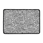 Grey And White Aztec Pattern Print Kitchen Mat