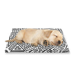 Grey And White Aztec Pattern Print Pet Cooling Mat Cover