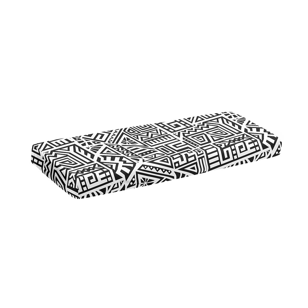 Grey And White Aztec Pattern Print Piano Keyboard Cover