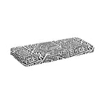 Grey And White Aztec Pattern Print Piano Keyboard Cover