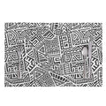 Grey And White Aztec Pattern Print Placemat