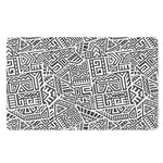 Grey And White Aztec Pattern Print Polyester Doormat