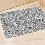 Grey And White Aztec Pattern Print Polyester Doormat