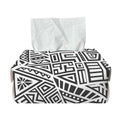 Grey And White Aztec Pattern Print Rectangle Tissue Box Cover