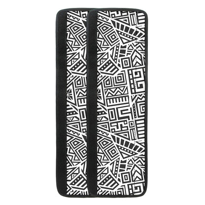 Grey And White Aztec Pattern Print Refrigerator Handle Covers