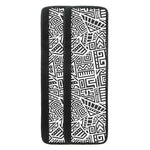 Grey And White Aztec Pattern Print Refrigerator Handle Covers