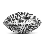 Grey And White Aztec Pattern Print Rugby Ball