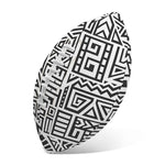 Grey And White Aztec Pattern Print Rugby Ball