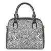 Grey And White Aztec Pattern Print Shoulder Handbag