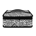 Grey And White Aztec Pattern Print Small Lunch Bag