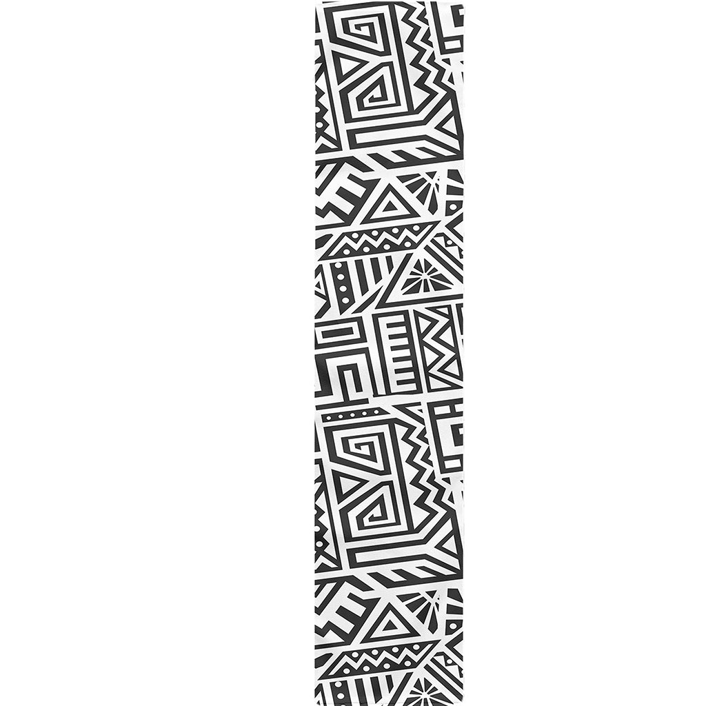 Grey And White Aztec Pattern Print Table Runner