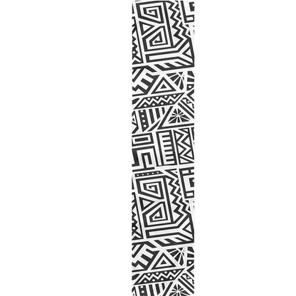 Grey And White Aztec Pattern Print Table Runner