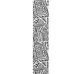 Grey And White Aztec Pattern Print Table Runner