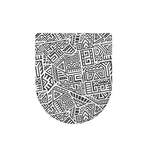 Grey And White Aztec Pattern Print Toilet Lid Cover