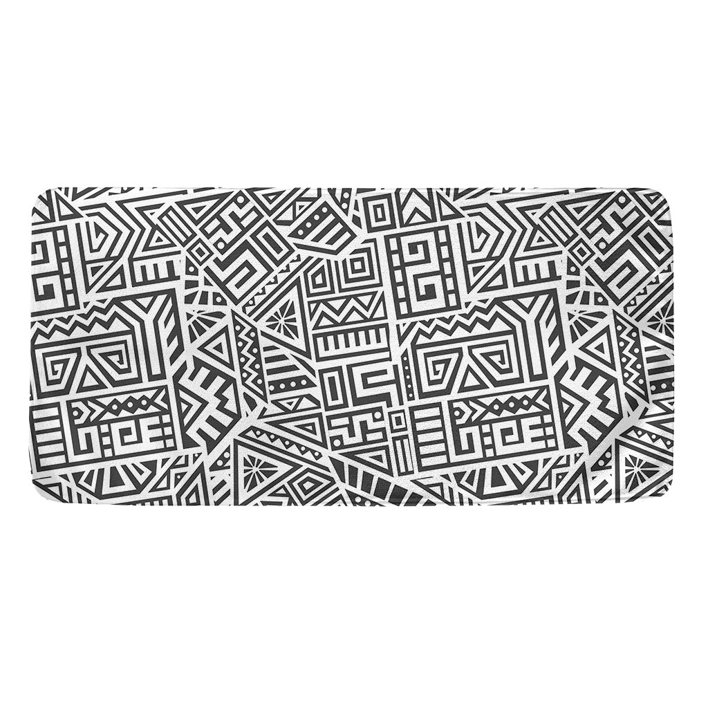 Grey And White Aztec Pattern Print Towel