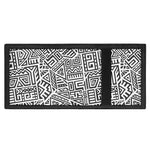 Grey And White Aztec Pattern Print Trifold Wallet