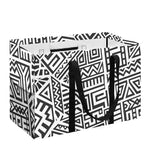 Grey And White Aztec Pattern Print Utility Tote Bag