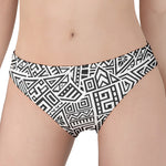 Grey And White Aztec Pattern Print Women's Panties