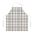 Grey And White Border Tartan Print Adjustable Apron