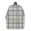 Grey And White Border Tartan Print Backpack