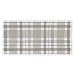 Grey And White Border Tartan Print Beach Towel