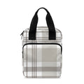 Grey And White Border Tartan Print Bible Tote Bag