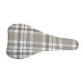 Grey And White Border Tartan Print Bicycle Seat Cover