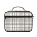 Grey And White Border Tartan Print Briefcase Bible Bag