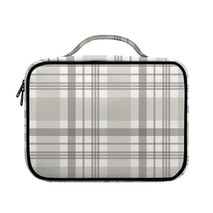 Grey And White Border Tartan Print Briefcase Bible Bag