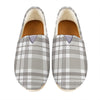 Grey And White Border Tartan Print Casual Shoes