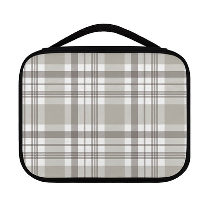 Grey And White Border Tartan Print Classic Bible Case
