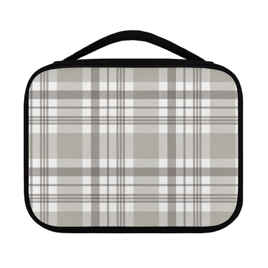 Grey And White Border Tartan Print Classic Bible Case