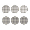 Grey And White Border Tartan Print Coaster Set